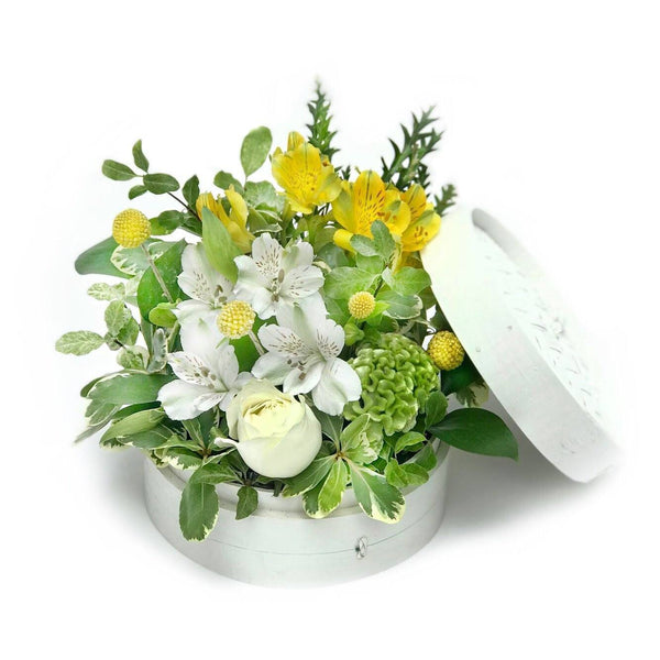 white roses yellow summer flowers same day delivery hong kong - The Pippa