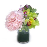 pink hydrangea orchid vase arrangement - THE LUISIA